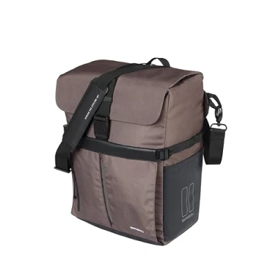 Afbeelding van Basil Move fietsschoudertas MIK Studs, 15L, bruin