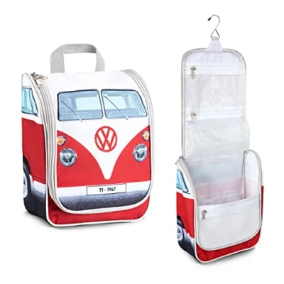 Afbeelding van VW Hangende waszak voor volwassenen en kinderen, reisaccessoires, uniseks, Rood, reistoilettas, toilettas op reis