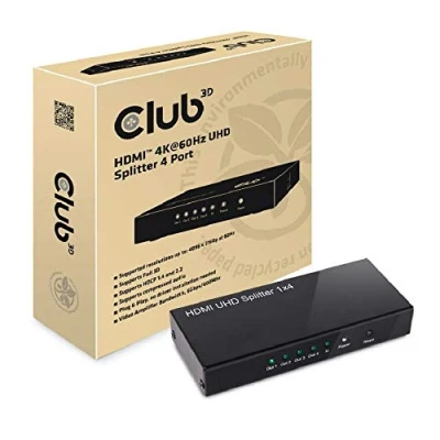 Afbeelding van Club3D HDMI 2.0 UHD 4K60Hz Splitter 4 Ports