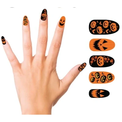 Afbeelding van Fiestas Guirca Pumpkin nagels met lijm (10 stuks)