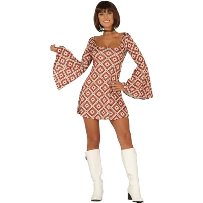 Afbeelding van Fiestas Guirca Jurk Disco retro maat L (42 44)