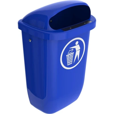 Afbeelding van Buitenafvalbak DIN PK 50 ltr blauw