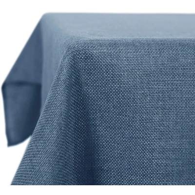 Afbeelding van Deconovo Tafelkleed, waterdicht, linnenlook, rechthoekig, 140 x 240 cm, blauw