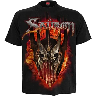 Afbeelding van WB Studio LOTR Sauron metalen T shirt zwart, XXL, zwart.