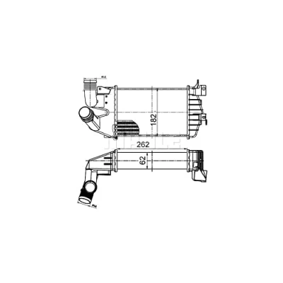 Afbeelding van MAHLE ORIGINAL CI 510 000S Intercooler OPEL: Zafira B, Astra H Caravan