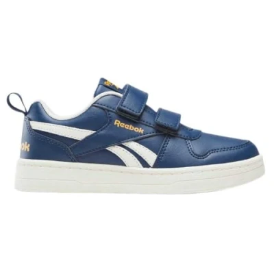 Afbeelding van Reebok Classic Royal Prime TWO Strap Sneakers laag voor kinderen, Maat: 27.5, Batik blue/chalk/electric amber Hoogwaardig imitatieleer