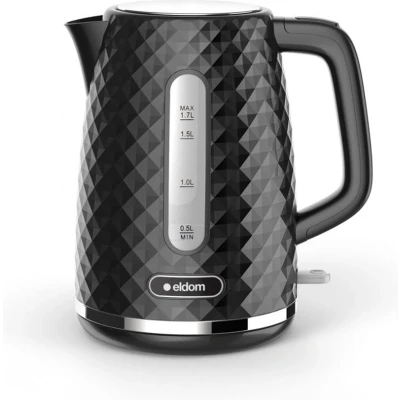 Afbeelding van Waterkoker Retro ELDOM Zwart Glans 1.7 Liter Model 2023 BPA vrij
