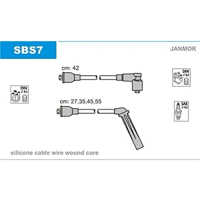 Afbeelding van JANMOR SBS7 Bougiekabelset