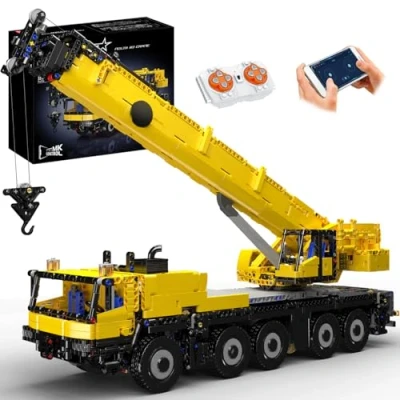 Afbeelding van Mould King 17073 Technique Dépanneuse Grue Blocs de serrage, 3218 pièces Modèle briques construction camion, Kit montage à distance pour adultes et adolescents