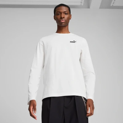 Afbeelding van Puma Essentials NO. 1 LOGO Longsleeve, Heren, Maat: Small, White