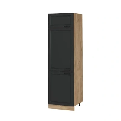 Afbeelding van Vicco Koelkast ombouwkast R Line, Antraciet landhuis/Krachtige eik goud, 60 cm