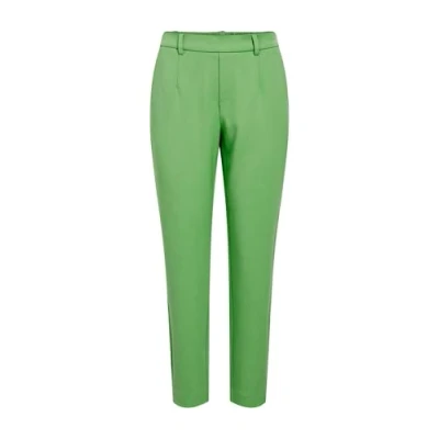 Image de Object Objlisa Pantalon slim Noos en tissu pour femme, Couleur : vert vif, 36