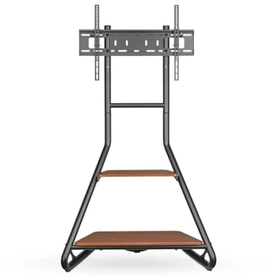 Afbeelding van Nedis TV Vloerstandaard 37 75 &quot; Maximaal schermgewicht: 40 kg Bauhaus Design Aanpasbare vooraf ingestelde hoogtes MDF / Staal Bruin Zwart