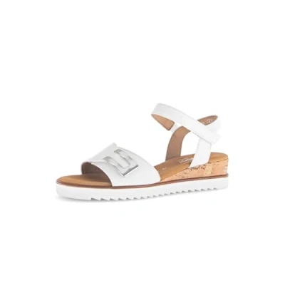 Afbeelding van Gabor Comfort Sandalen met plateauzool, Dames, Maat: 40.5, Weiß Leer
