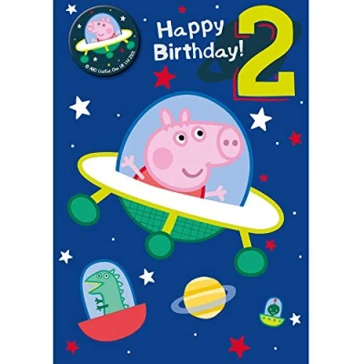 Afbeelding van Peppa Pig Officiële verjaardagskaart 2 jaar George
