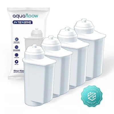Afbeelding van Aquafloow 4 x Brita Intenza vervangingswaterfilter voor Bosch koffiezetapparaat, Siemens compatibel met EQ Serie, 6,TZ70033, TCZ7003, TZ70003 &amp; 12008246 Vervanging