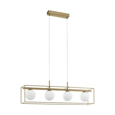 Afbeelding van EGLO Vallaspra Hanglamp E14 91 cm Goud/Wit