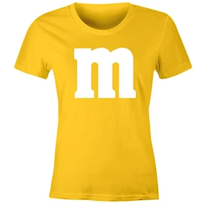 Afbeelding van MoonWorks® T Shirt vrouwen kostuum groep meisjes print carnaval kostuum, Geel.