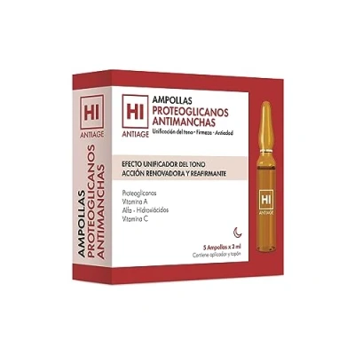 Afbeelding van HI Antiage 5 stuks anti vlek proteoglycanen ampullen voor het gezicht met vitamine C en A, vlekken, aging hydraterend