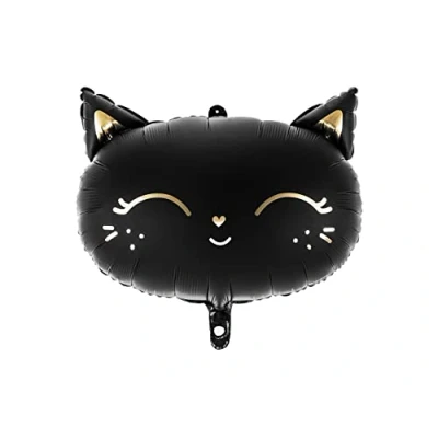 Afbeelding van Folieballon Kat, 48x36cm, Zwart