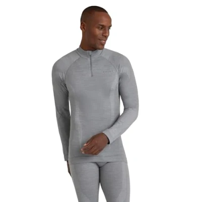 Afbeelding van Falke Longsleeve greyheather, Heren, Maat: Small, Grey heather