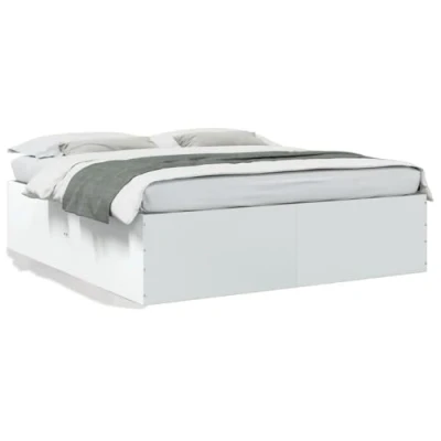 Afbeelding van vidaXL Bedframe bewerkt hout wit 180x200 cm