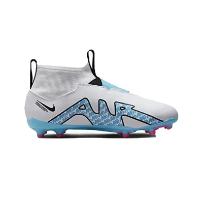 Afbeelding van Nike Jr Zoom Superfly 9 Acad Fg/mg Sneakers voor jongens, Wit Baltisch Blauw Roze Blast