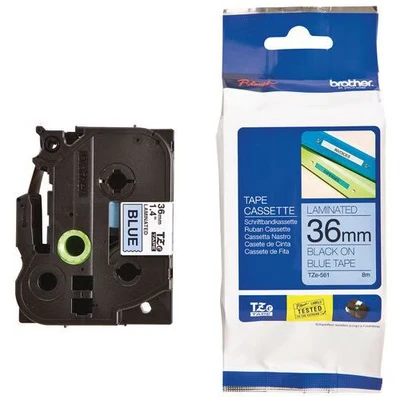 Afbeelding van Brother TZe 561 Tape Zwart op blauw (36 mm)