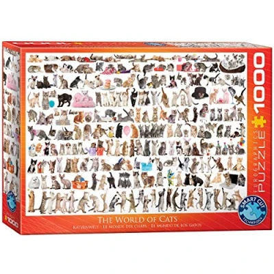 Afbeelding van Eurographics Katzenwelt Puzzel multicoloured voor kinderen, Maat: One Size, Multi coloured