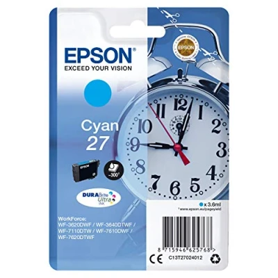 Afbeelding van Epson 27 (C13T27024012) Inktcartridge Cyaan