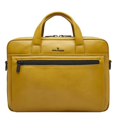 Afbeelding van Castelijn &amp; Beerens Nappa X Charlie Laptop / Tablet Tas 15,6&#039;&#039; geel