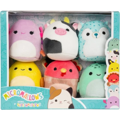 Afbeelding van MicroMallows by Squishmallows 6,5cm 6 Pack Plush Cailey, Connor, Gavi, Zarina, Hasani, Cole