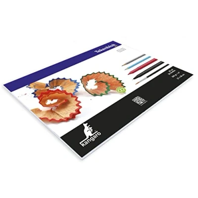 Afbeelding van Tekenblok Kangaro 270x360mm 200 grams 20 vel, wit