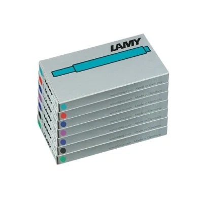 Afbeelding van Lamy T10 inktpatronen met grote inktvoorraad geschikt voor alle vulpenmodellen inhoud 1,25 ml per cartridge 5 stuks verpakking