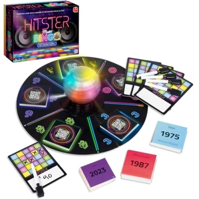 Afbeelding van Hitster bingo Le Jeu de questions musicales électroniques pour adultes jeux fête amusants, quiz musicaux et activités nocturnes en famille avec boule disco 225