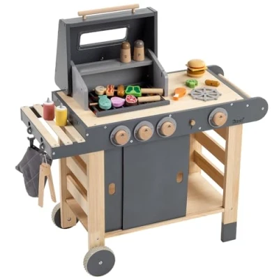 Afbeelding van howa Houten Speelgoed BBQ Barbecue Grill &quot;Maxi&quot; met 25 stuks Accessoires 4825