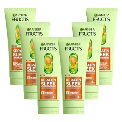 Afbeelding van Garnier Fructis Keratin Sleek Shampoo 6 x 200 ml