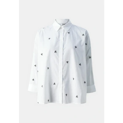 Afbeelding van ONLY Onlnew LINA Grace Overhemdblouse, Dames, Maat: XS, Bright white/black