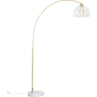 Afbeelding van QAZQA Moderne booglamp messing met helder glas Arc