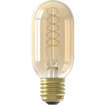 Afbeelding van LED Full Glass Flex Filament Tubular Type lamp 220 240V 4W E27 T45x110 Gold Calex
