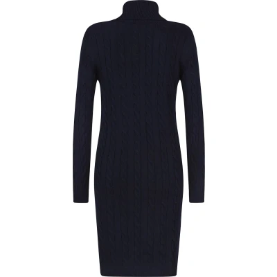 Afbeelding van Felix Hardy Cable Turtleneck Etuijurk, Dames, Maat: Large, Dark blue