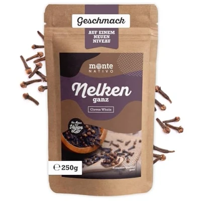 Afbeelding van Monte Nativo kruidnagel (250 g) hele 100% natuurlijk, aromatisch en lekker als specerij voor glühwein perfect koken chai (thee)
