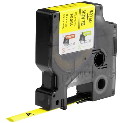 Afbeelding van Dymo 18054 (S0718290) Tape Zwart op geel (9 mm)