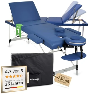 Afbeelding van Inklapbare massagetafel Adele Blauw