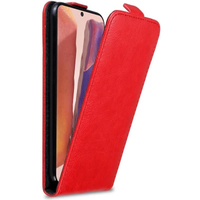 Afbeelding van Cadorabo Hoesje geschikt voor Samsung Galaxy NOTE 20 PLUS in APPEL ROOD Beschermhoes flip design Case Cover met magnetische sluiting