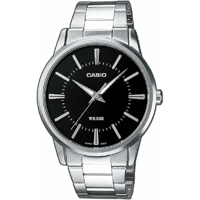 Afbeelding van Horloge Heren Casio MTP1303PD1AVEG Zwart Zilverkleurig