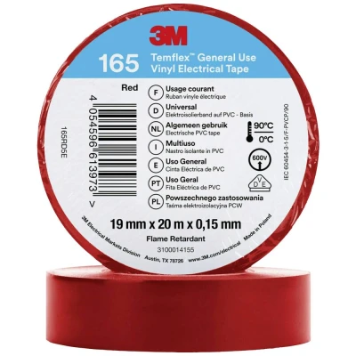 Afbeelding van 3M 165RD5E Isolatietape Rood (l x b) 20 m 19 mm 1 stuk(s)