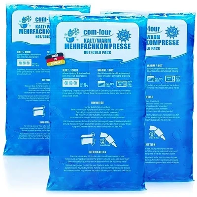 Afbeelding van COM FOUR® 3 x Gelkompressen, koud en warm, koelpads (03 stuks, zeer groot)