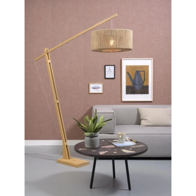 Afbeelding van GOOD&amp;MOJO Vloerlamp Iguazu Bamboe/Jute 165x50x207cm Bruin
