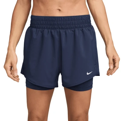 Afbeelding van Nike Performance ONE Short 2in1 short, Dames, Maat: XL, Midnight navy/white